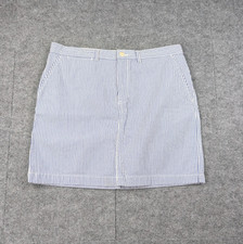 Ralph Lauren Sport Seersucker Skirt Womens 6 Striped Cotton Vintage Preppy Retro