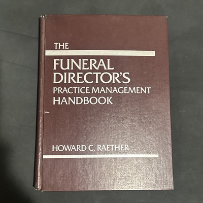 Funeral Directors Practice Management Handbook RAETHER 1989 Hardcover Book 1st