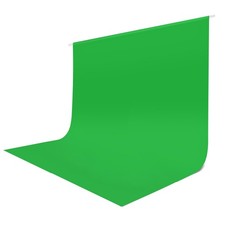 Green Screen Backdrop 10x10 ft, Chroma Key Greenscreen Background for Streami...