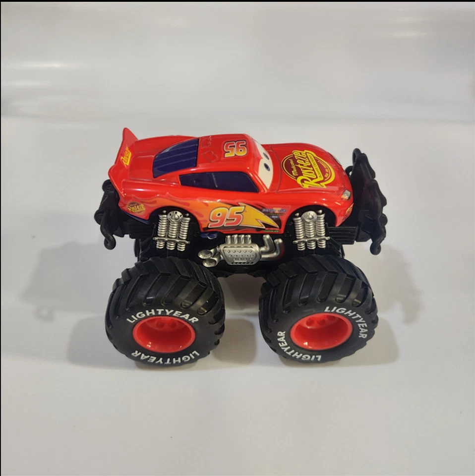 Disney Pixar Coches Juguete Rojo Rayo McQueen Modo Metal Monster Truck Niños Regalo Foto 4 de 4