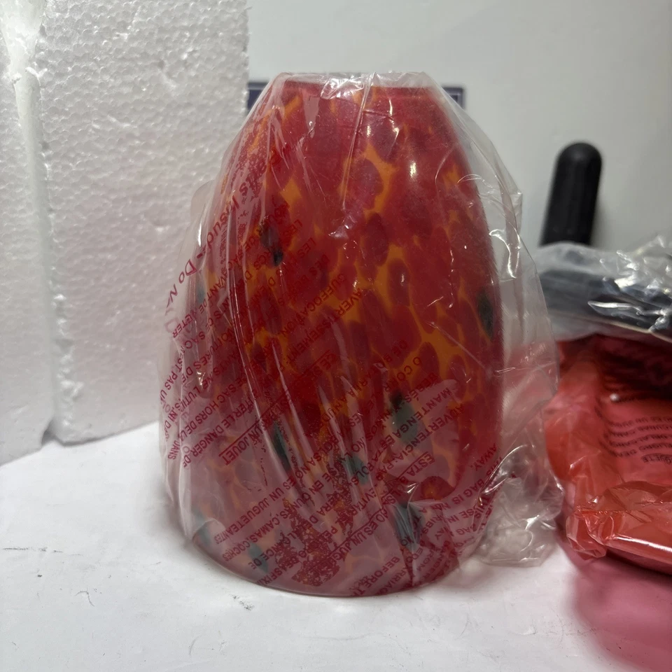 Elk Lighting Mini Pendant Fire Red With Satin Nickel 110-1FR 5” high New - Image 2 of 4