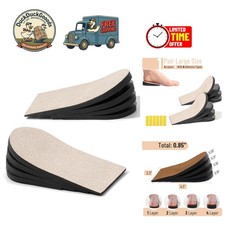 Customizable Beige Heel Lifts for Women & Men - 4 Layers for Comfort & Balance