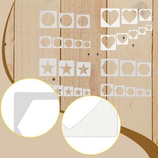 8Pcs Painting Stencils Small Templates for on Wood Cards Decorating Fabric