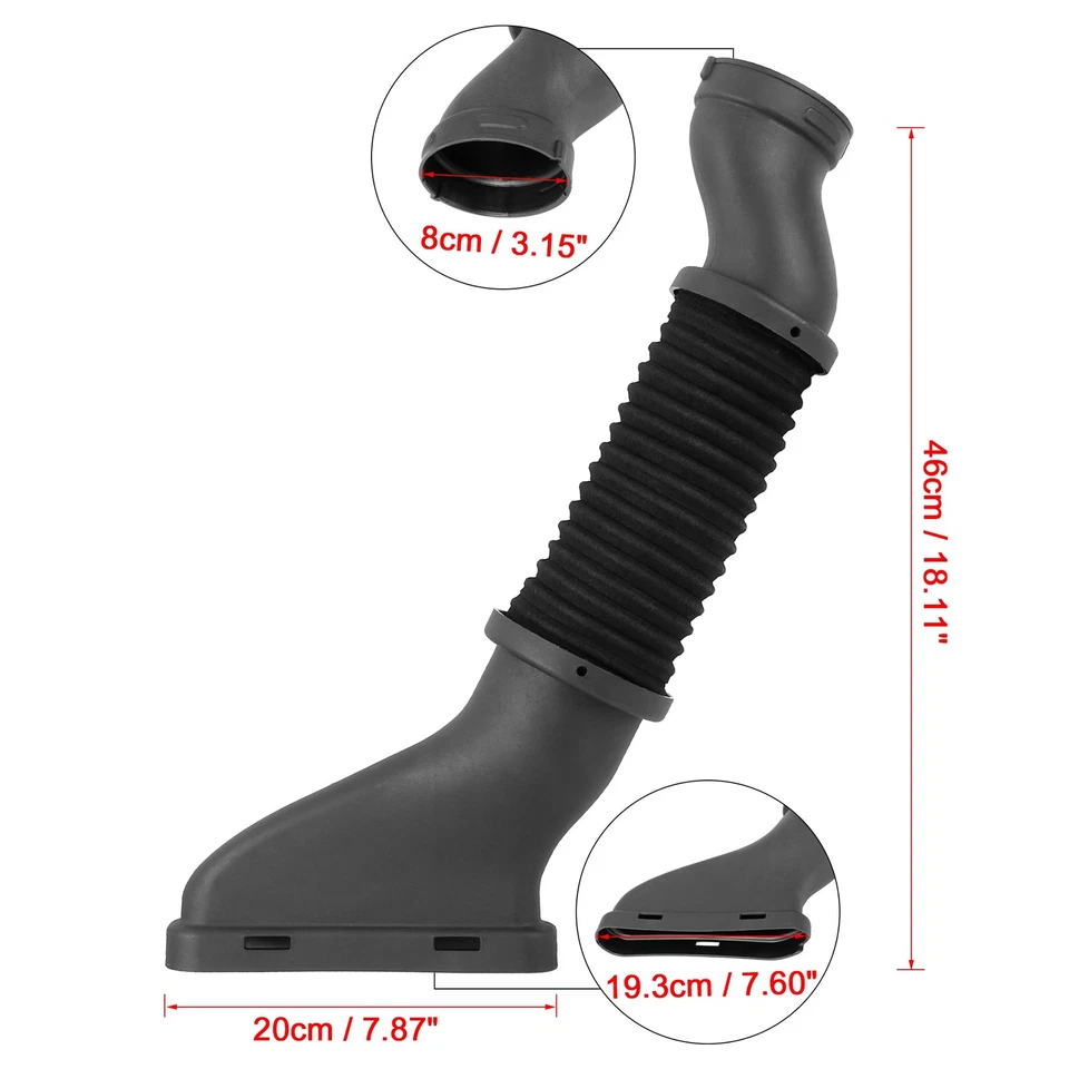 Paquete de 1 tubo de manguera de admisión de aire para coche Mercedes-Benz ML500 2780902582 negro Foto 3 de 4
