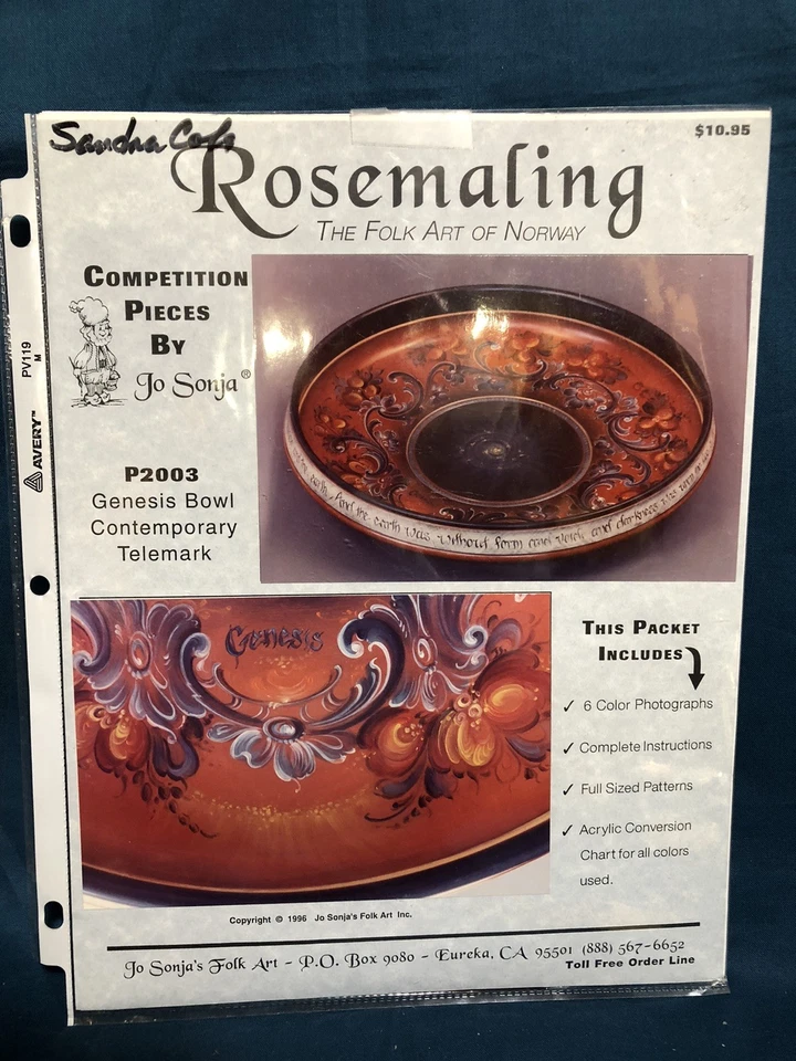 Lot Of 8 Jo Sonja Rosemaling Designs & OS Rosemaling DVD - Image 4 of 4
