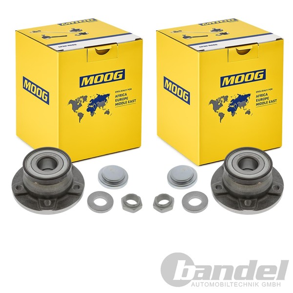 2X Moog RADLAGER-SATZ Radlagersatz Hinten Passend FüR Fiat Doblo Opel Combo-image