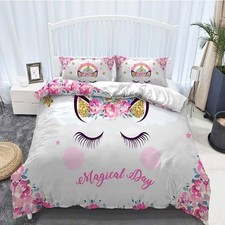 Unicorn Duvet Cover Set Full Size 3 Pieces Queen 90x90