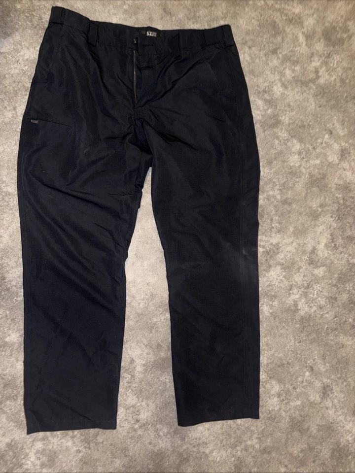 Pantalones cargo tácticos 5.11 Fast-Tac para hombre 38x32 azul marino RipStop Work 74439 NUEVO Foto 2 de 3