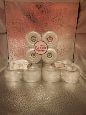 Bont Skates - Glow Light Up LED Quad Roller Skate Wheels general, Pearl White 