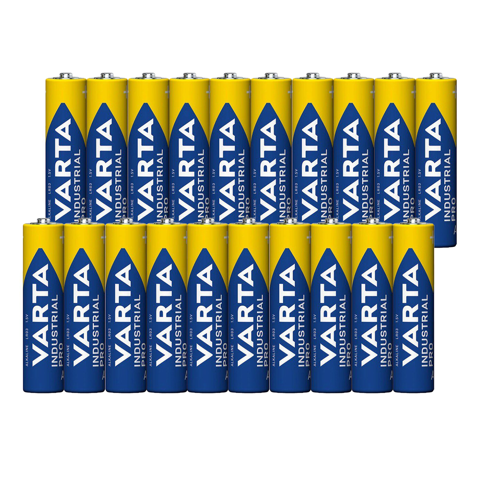 20 Varta Industrial Pro Alkaline AAA LR03 Batteries 4003 1.5V 40BL Scadenza 2033