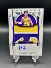 2023-24 National Treasures Maxwell Lewis Rookie Patch Auto /99 #109 Lakers! 🔥
