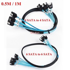 4/6 SATA to 4/6 sata Data Cable Cord for Server Computer Host SSD SATA 0.5m/1M