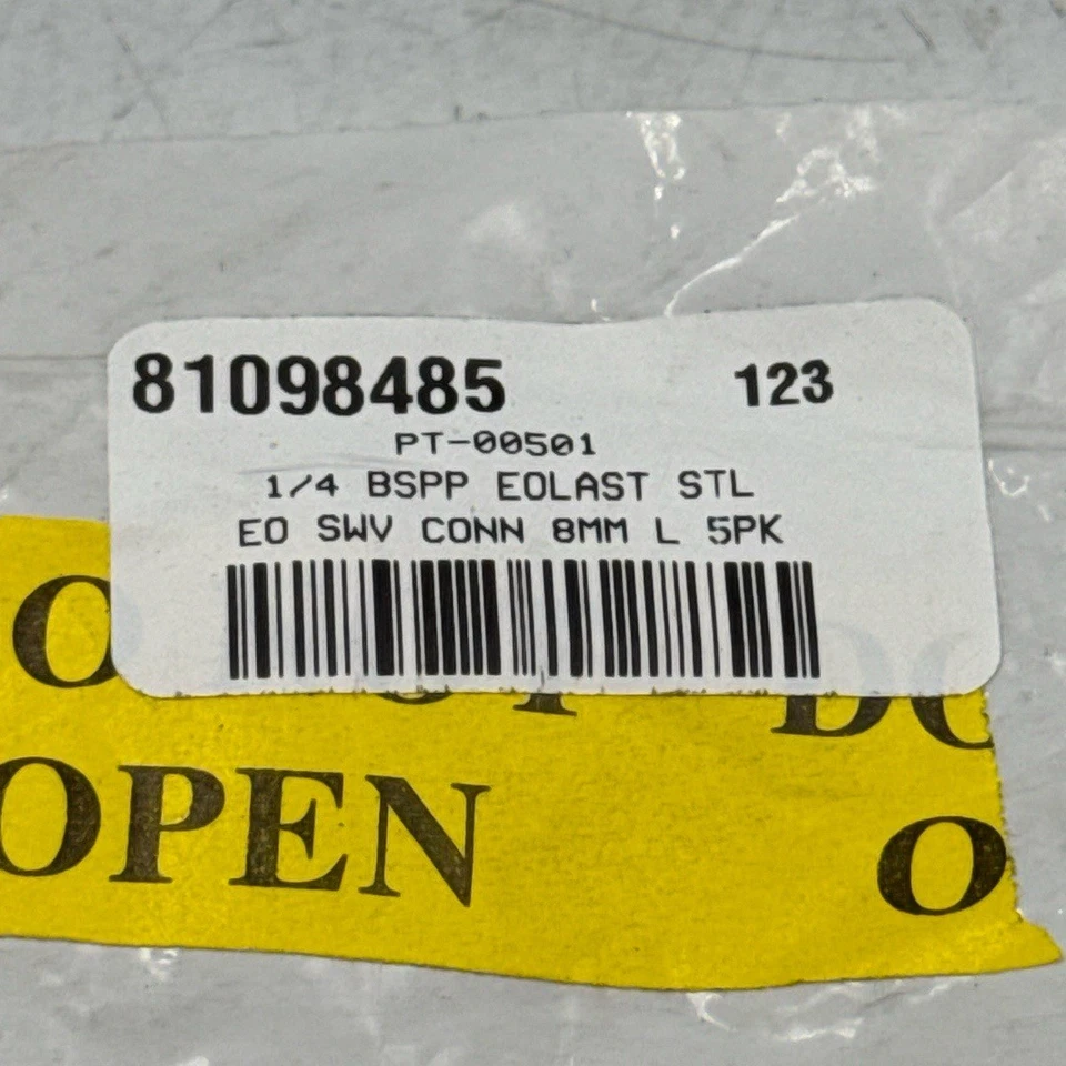 Parker 8mm SWV CONN L Series Tube Fitting 1/4 BSPP PT00501 EOLAST STL Pack of 5 - Image 4 of 4