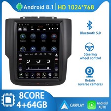 4 64GB Android Car Radio Tesla Screen GPS for Dodge RAM 1500 2500 3500 2013-2018