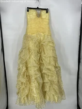 Alyce Designs Women's Yellow Ballgown Sz 8