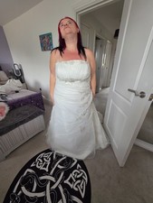 plus size off white wedding dress size 20/22
