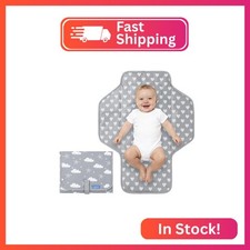 Baby Portable Changing Pad Travel - Waterproof Compact Diaper Changing Mat with