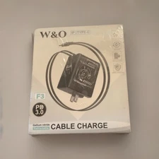 W&O 2 in 1 Gan Charger(Type C/IPhone) Compatible Fast,Retractable Wall, US PLUG