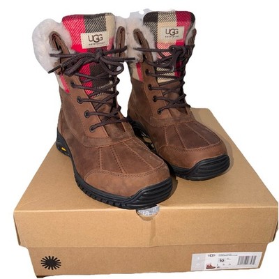 UGG Adirondack Boot II Plaid Waterproof Snow Boots 1016596 Women s Size 10 *NEW*