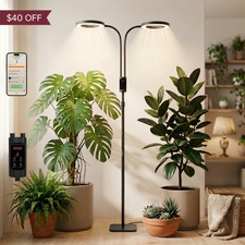 Smart 48W Grow Light for Indoor Plants Full Spectrum LED Plant Light Auto Timer