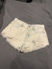 Free People We The Free White Jean Shorts Distressed Button Fly Cutoff 28 — photo 1