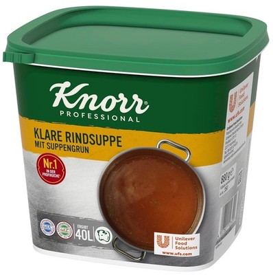 Knorr Klare Rindsuppe mit Suppengrün 880g für 40 L Suppe