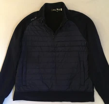 Ralph Lauren RLX Men’s Navy Blue Quilted Golf 1/4 Zip Puffer L/S Jacket Size XL