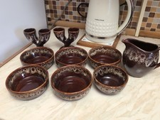Kernewek Pottery Ltd Goonhaven Cornwall Honeycomb Pottery Set