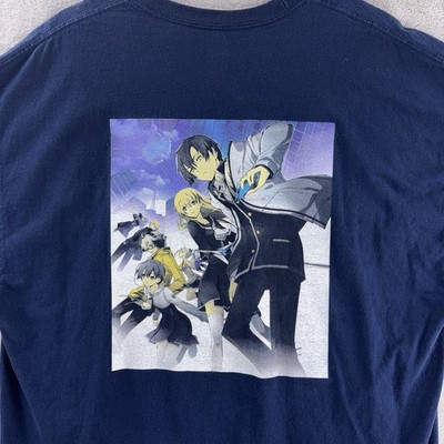 Vintage The Asterisk War Anime T Shirt Mens Size 2XL Navy Graphic Short Sleeve