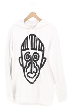 Felpa con cappuccio uomo COMME DES GARCONS XL bianca stampa