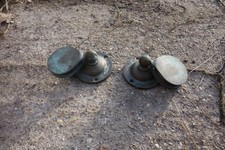 Pair of Vintage Bronze Self-Steering / Deck Fairlead Pulleys