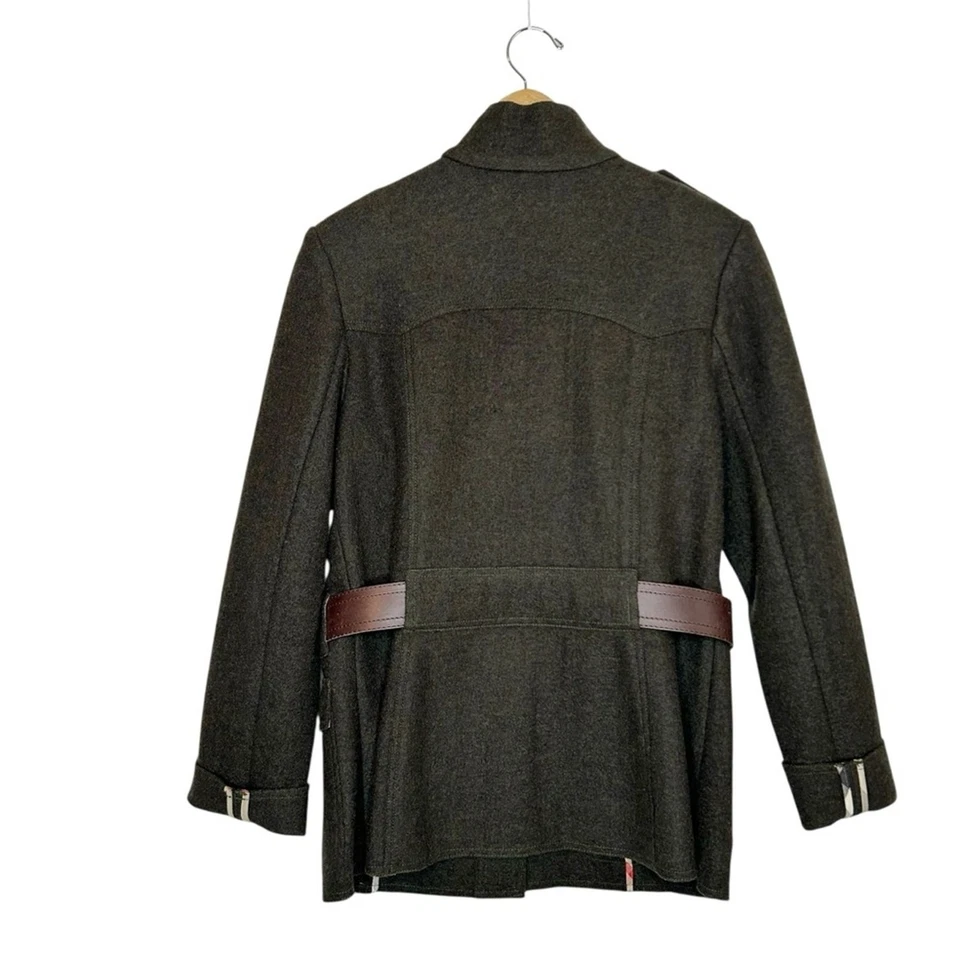 Chaqueta de Campo Militar Cinturón Anillo en D Lana Hervida Burberry Talla 12 Foto 3 de 4