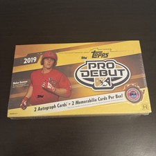 2019 Topps Pro Debut Baseball Hobby Box 24 Packs 2 Autos 2 Relics Wander Franco