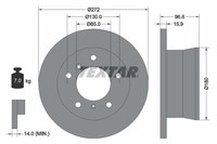 2X Textar 92137603 Bremsscheibe FüR VW Mercedes-Benz Puch
