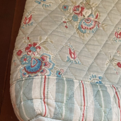 Isabella’s Journey Quilted Purse Hand Bag Light Blue Pink Green Floral Sm Tote - Picture 21 of 24