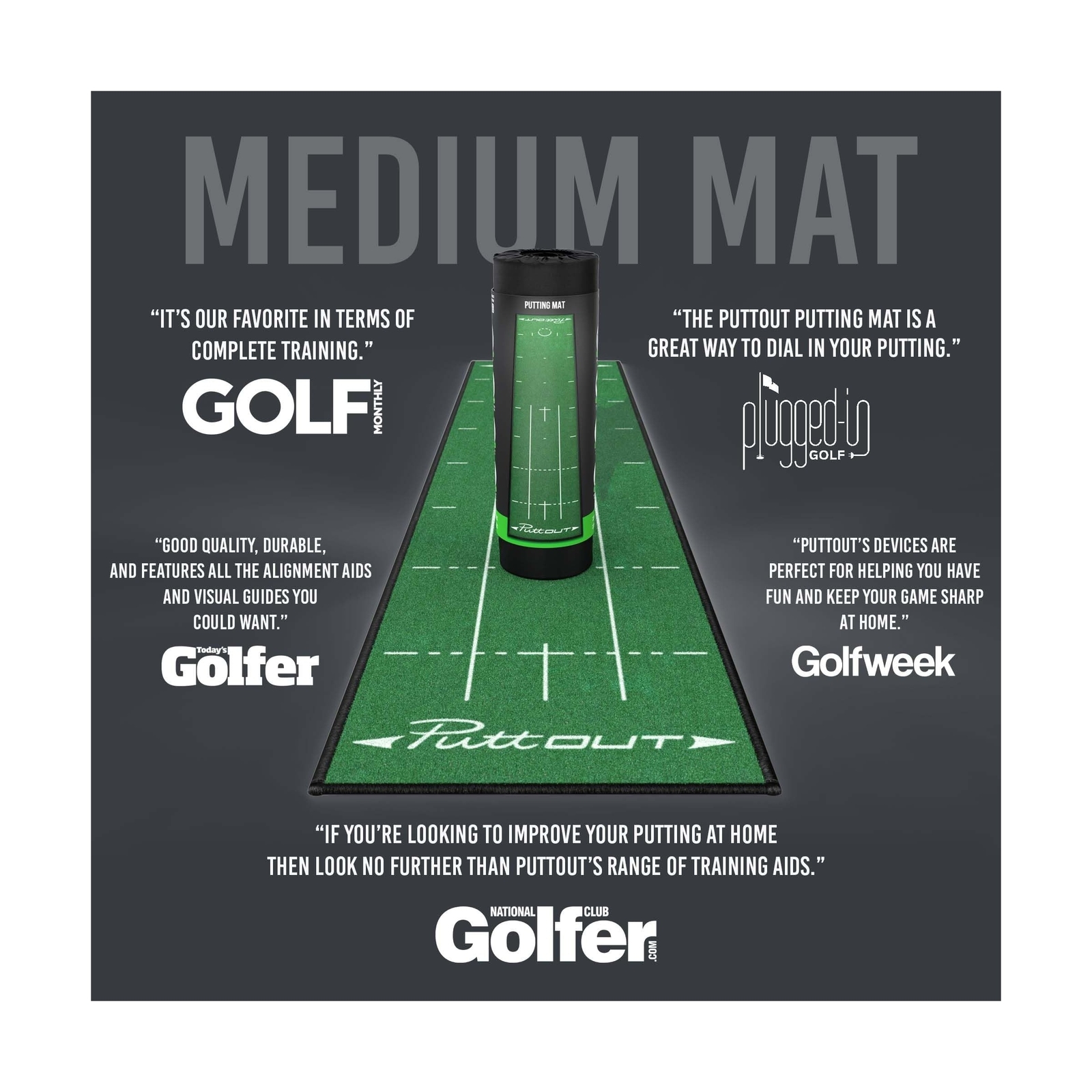 PuttOUT Pro Golf Putting Mat Green eBay