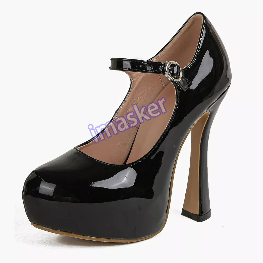 Womens Unisex Ankle Strap High Stiletto Heel Pointy Toe Court Shoes Club Sandals