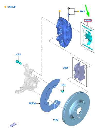 Clip Anti-Cliquetis Pour Étrier Frein Avant Ford Mustang Cobra 94-04 - Acier Inoxydable