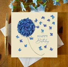 3D Pop Up Birthday Greeting Card with Envelope - Elegant Butterfly Design