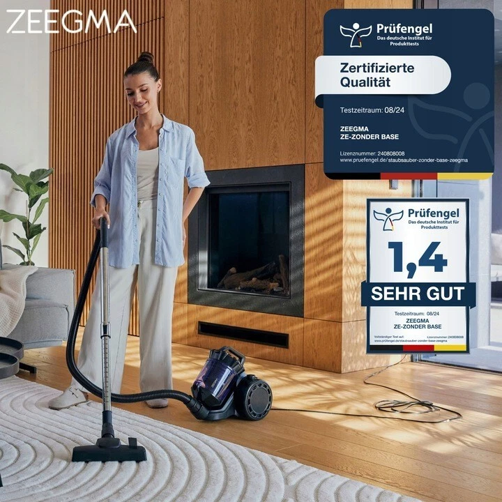 Staubsauger Zyklon Bodenstaubsauger ZEEGMA Zonder Base 4000 Wat HEPA Filter - Bild 2 von 4