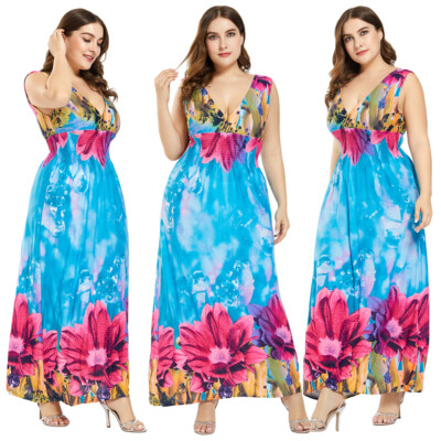 Summer Women Floral Maxi Dress Sleeveless Holiday Beach Sundress Turkey Cocktail | eBay Summer Women Floral Maxi Dress Sleeveless Holiday Beach Sundress Turkey Cocktail | eBay