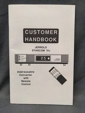 Vintage General Instrument Jerrold Starcom VI Cable Box Handbook Manual Book