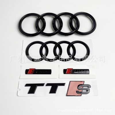NEW A set of front and rear car logo stickers for the new and old Audi models