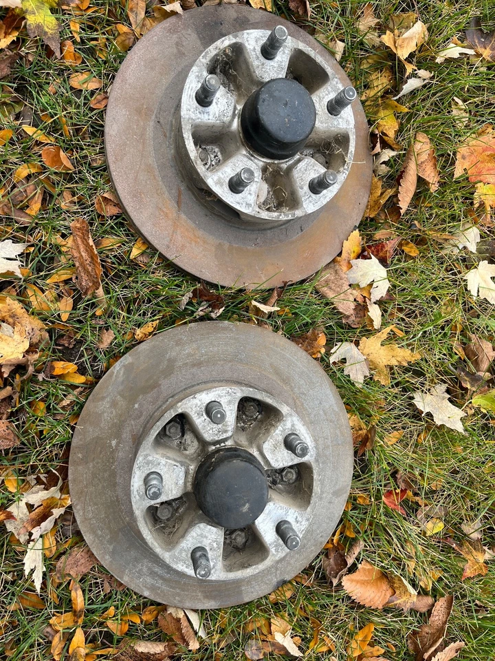 Par de bujes de rueda con rotores L R 1968-74 Porsche 911 912 Foto 2 de 4