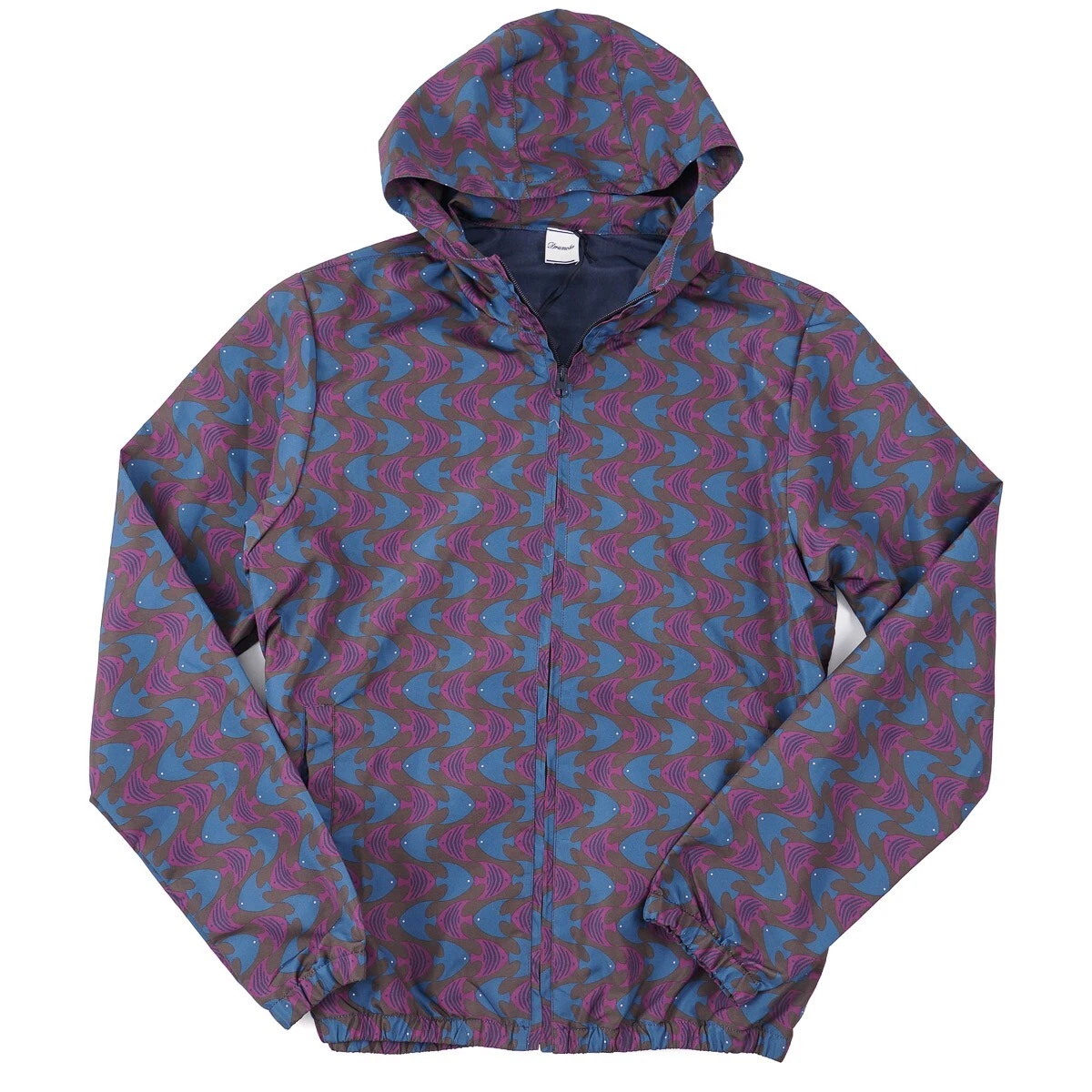 Drumohr Lightweight Packable Water-Repellent Hooded Windbreaker Jacket M NWT