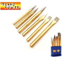 SET 6 PUNZONI CACCIA SPINE E SCALPELLI IN ACCIAIO CHROME VANADIUM E CONTENITORE