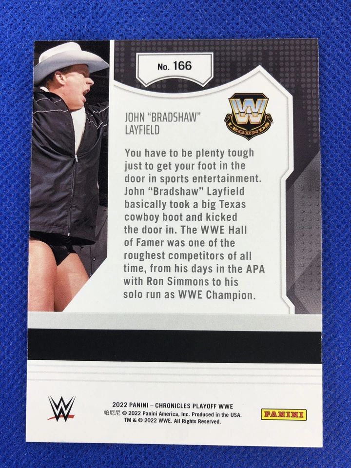 2022 #166 John "Bradshaw" Layfield Panini Chronicles PlayOff WWE Legend Bronze - Image 2 of 2
