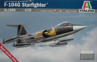 1/72 Lockheed F-104G Starfighter American  fighter-bomber Italeri 1296 Model kit