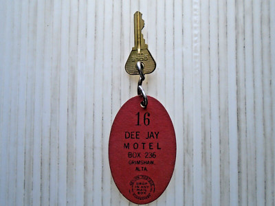 Dee Jay Motel Hotel Key & Fob Grimshaw Alberta Canada