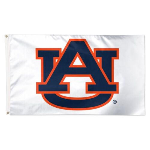 For Auburn Tigers fans 3x5 ft College NCAA White Flag / Banner - Picture 1 of 1